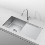 BC-S8545 Stainless Steel  Sink with Drainer, 850 x 450 x 230mm - Brushed Nickel