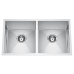 BC-7745 Stainless Steel Double Sink 775 x 450 x 230mm - Brushed Nickel