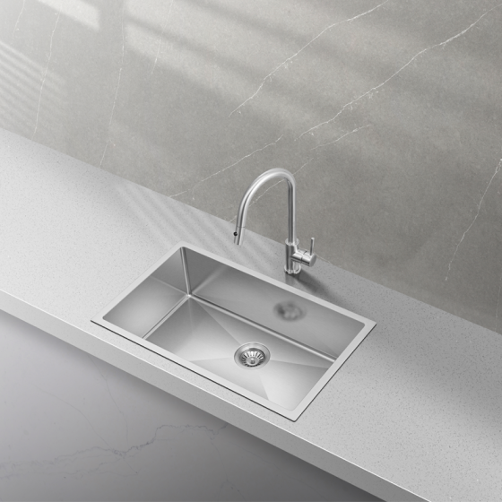 BC-7045 Stainless Steel Single Sink 700 x 450 x 230mm- Brushed Nickel