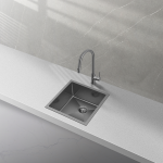 BC-GM5545 Stainless Steel Single Sink 550mm x 450mm x 230mm – Brushed Gunmetal Black ( Grid inculd)