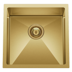 BC-G5545 Stainless Steel Single Sink 550mm x 450mm x 230mm - Brushed Brass Gold   ( Grid inculd)