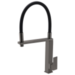 BC-6003 Gunmetal Kitchen Mixer Tap with Matte Black Silicone Hose