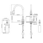 BC-6006 High Arc Pull Out Sprayer Kitchen Mixer Tap