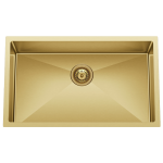 BC-G7045 Stainless Steel Single Sink 700mm x 450mm x 230mm - Brushed Brass Gold   ( Grid inculd)