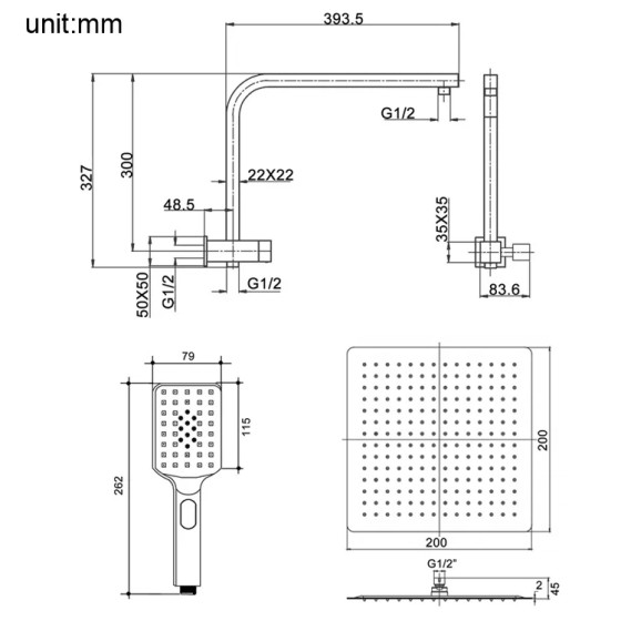 A702.CR-Shower Head -Chrome