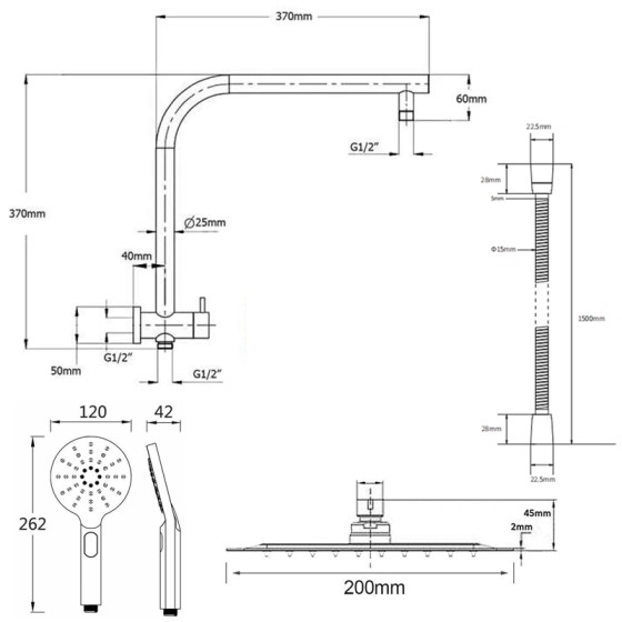 A703.CR-Shower Head -Chrome