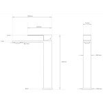 BC-2011 Brushed Nickel Tall Basin Mixer Tap