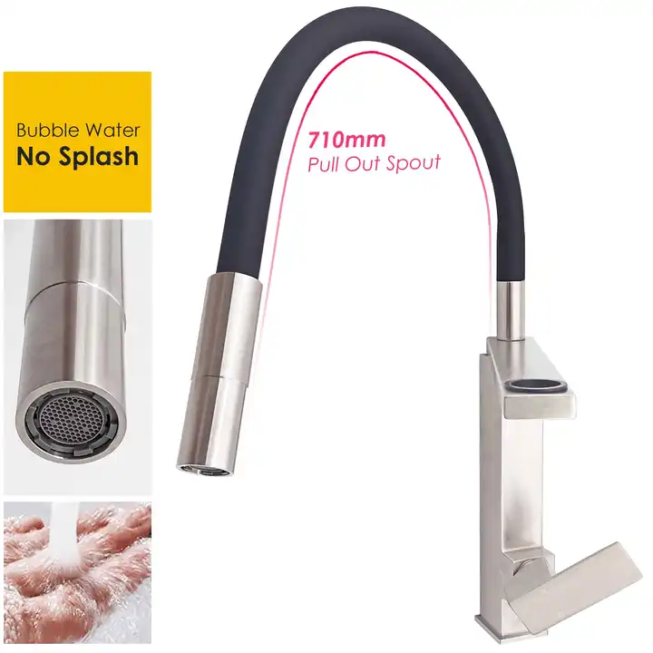 BC-6001 brushed nickel kitchen mixer tap