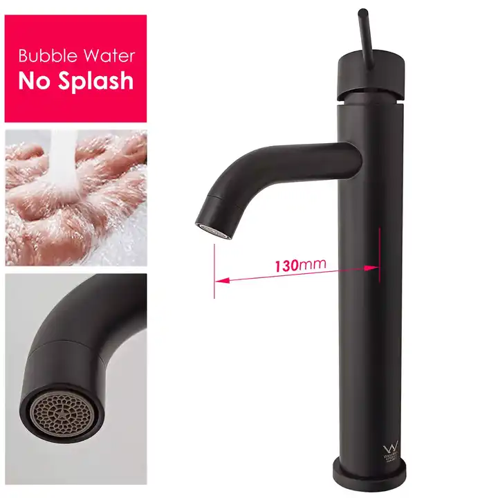 BC 2007 Matte Black Basin Mixer Tap