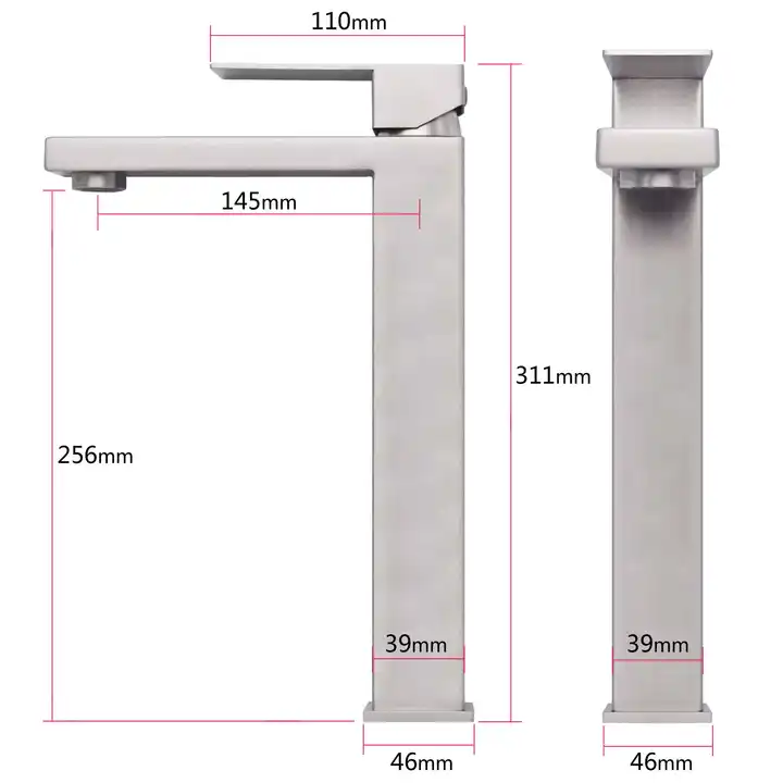 BC 2009 brushed nickel tall basin mixer tap