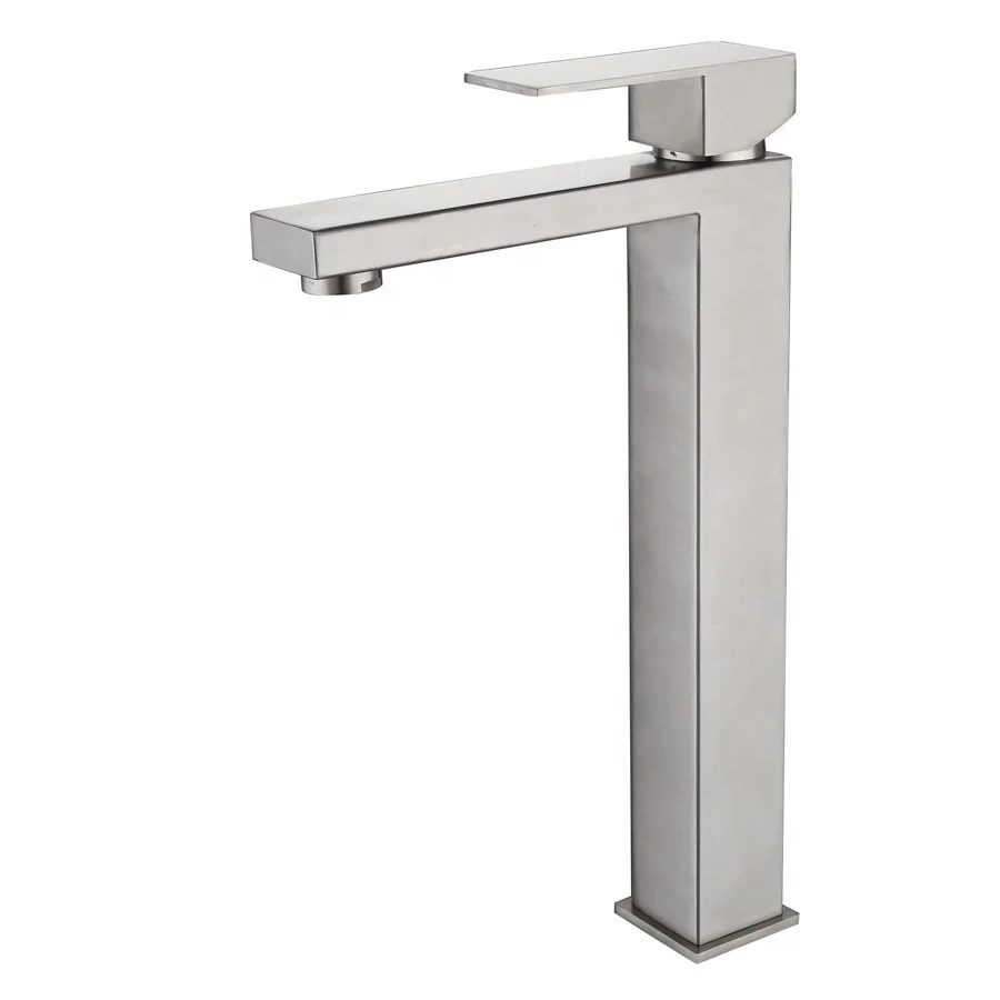 BC 2009 brushed nickel tall basin mixer tap