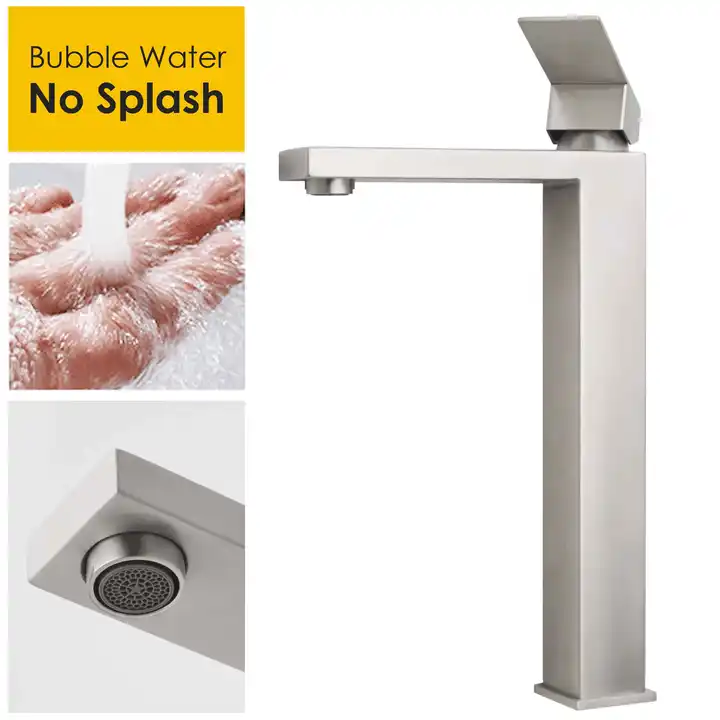 BC 2009 brushed nickel tall basin mixer tap